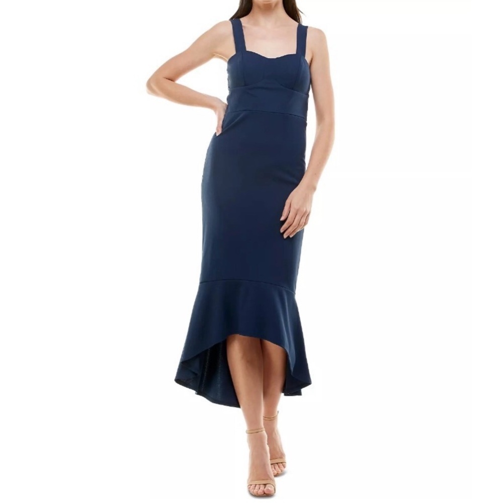 Trixxi Navy High Low Dress